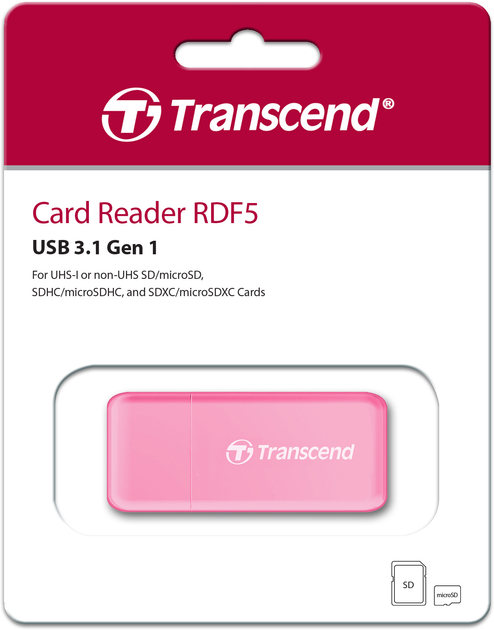Czytnik kart Transcend TS-RDF5R USB3.1 Gen1 SD/MicroSD - obraz 6