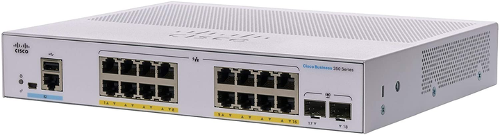 Комутатор Cisco CBS350-16P-E-2G-EU - зображення 2