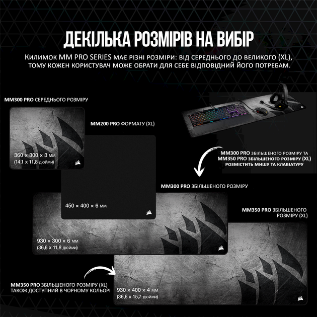 Ігрова поверхня Corsair MM200 PRO XL Black (CH-9412660-WW) - зображення 12