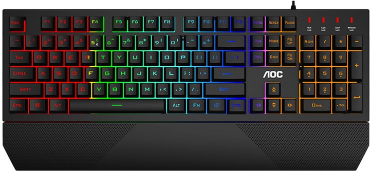 Клавіатура дротова AOC GK200 Gaming Rainbow LED USB (GK200D32R) - зображення 1