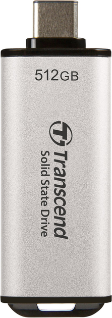 Dysk SSD Transcend ESD300 512GB USB 3.1 Gen 2 Type-C Silver (TS512GESD300S) Zewnętrzny - obraz 6