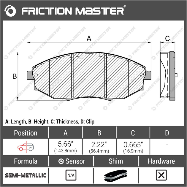 Тормозные колодки Friction Master MKD1031 General Motors,Suzuki - изображение 2