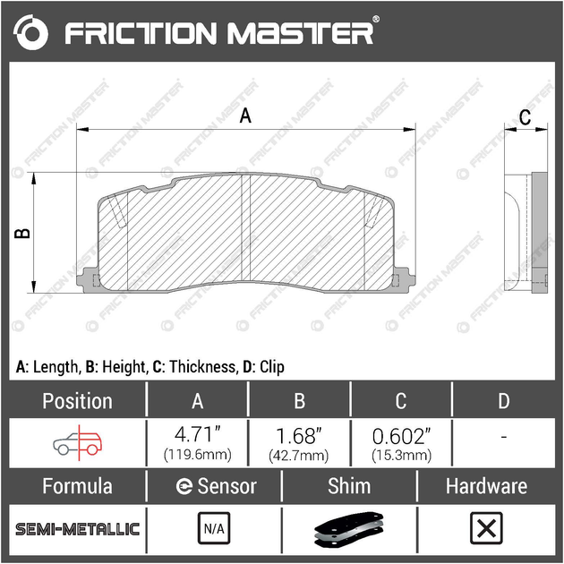 Тормозные колодки Friction Master MKD501 Toyota - изображение 2