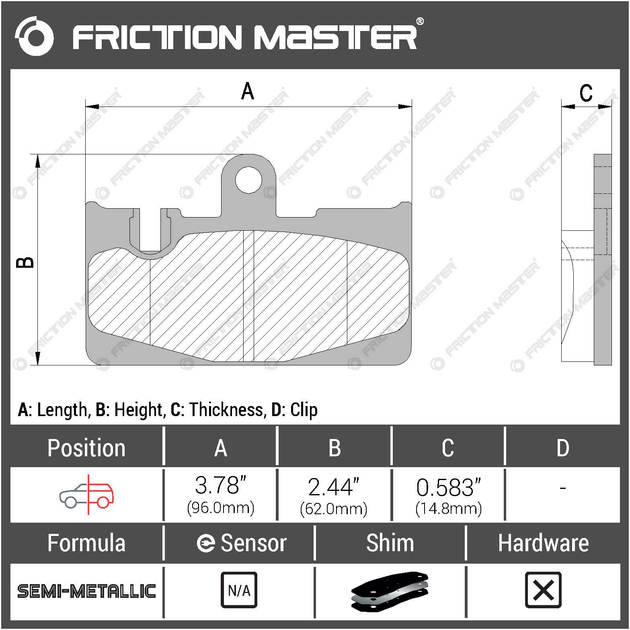 Тормозные колодки Friction Master MKD871 Toyota,Lexus - изображение 2