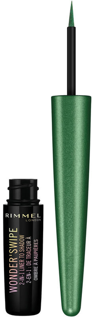 Гелева підводка для очей Rimmel Wonder Swipe 2-in-1 Glitter Eyeliner To Eyeshadow Green 1.7 мл (3614227700543) - зображення 1