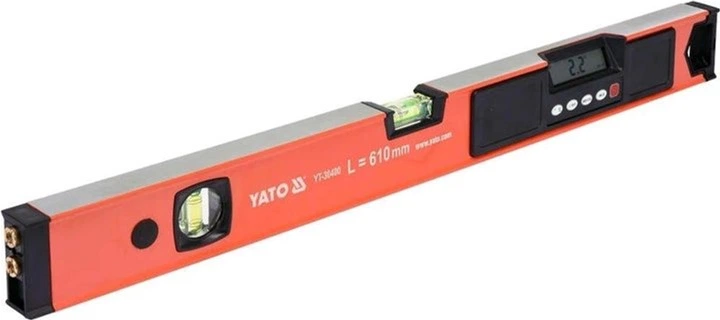 Poziomica elektroniczna YATO 3 mm / 10 m promień laserowy 2 kapsuły L= 610 mm aluminiowa (YT-30400) - Zdjęcie 1 Poziomica elektroniczna YATO 3 mm / 10 m promień laserowy 2 kapsuły L= 610 mm aluminiowa (YT-30400) - obraz 1