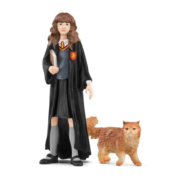 Набір фігурок Schleich Wizarding World Герміона Грейнджер & кіт Криволап (4059433713281) - зображення 1