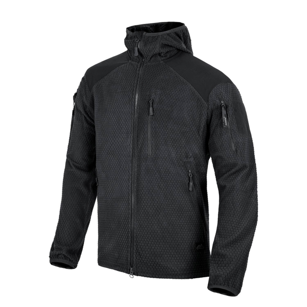 Флісова куртка Helikon-Tex Alpha Hoodie Grid Fleece чорний XXL 2000000153186 - зображення 2