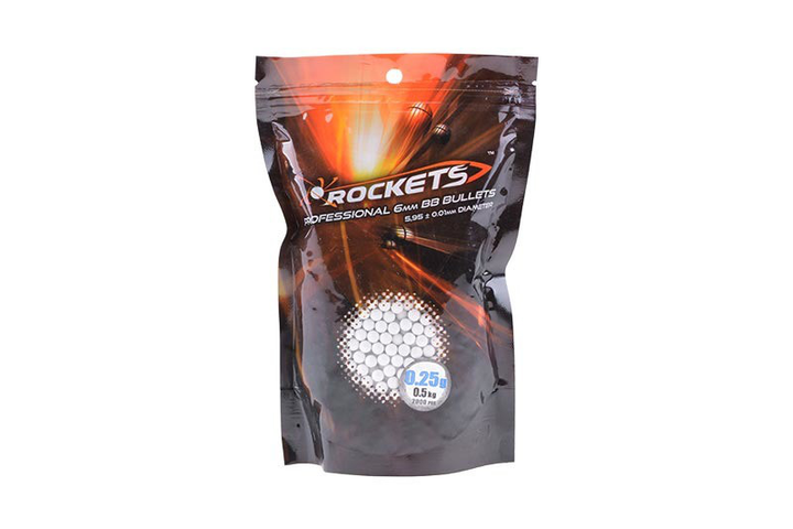 Страйкбольні кульки Rockets Professional – 0.25 g -2000шт - 0.5 kg - зображення 1