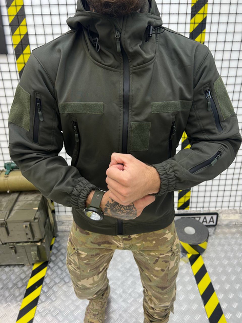 Армейская куртка софтшел Олива S - изображение 1