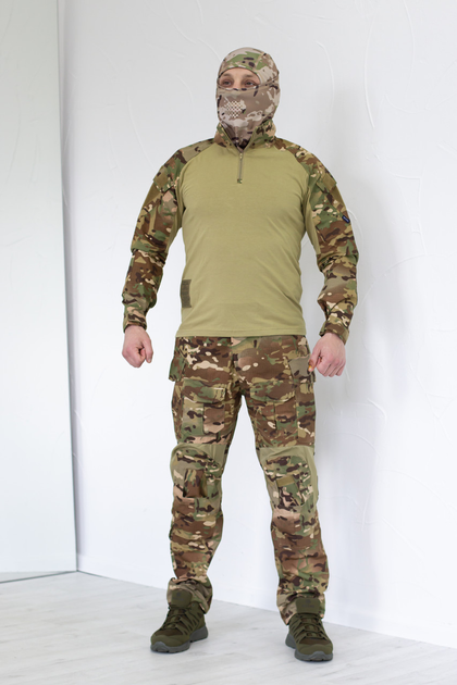 Костюм тактический с наколенниками и налокотниками К8, военная форма, Мультикам, размер XL - изображение 1