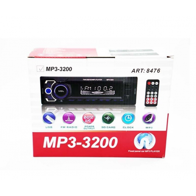 Автомагнитола 3200 ISO+FM+USB+AUX+Bluetooth 4x50W 1Din магнитола с пультом - изображение 6