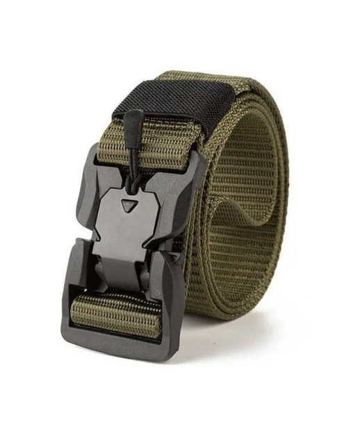 Тактический ремень кобра с магнитной пряжкой/ олива военный ремень - изображение 2