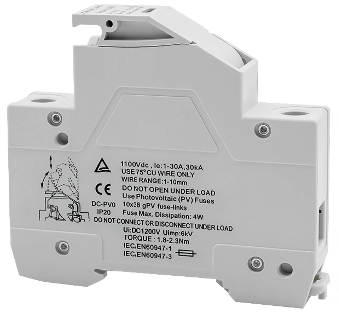 Podstawa bezpiecznikowa Qoltec Solar z diodą i bezpiecznikiem DC 1P 1000V 20A 10x38 (5901878525815) - obraz 3