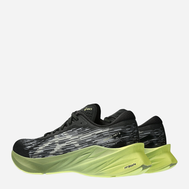 Чоловічі кросівки для бігу ASICS Novablast 3 1011B458-005 42. 5 (9US) 27 см Чорний/Зелений (4550456636095) - зображення 3