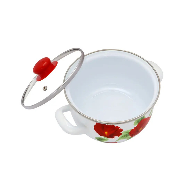 Набор эмалированных кастрюль с крышками Higher Kitchen ZP-321 из 10 ...