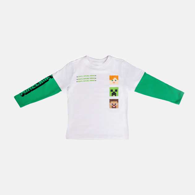Підліткова футболка з довгими рукавами для хлопчика OVS 1834284 140 см White (8056781762493) - зображення 1