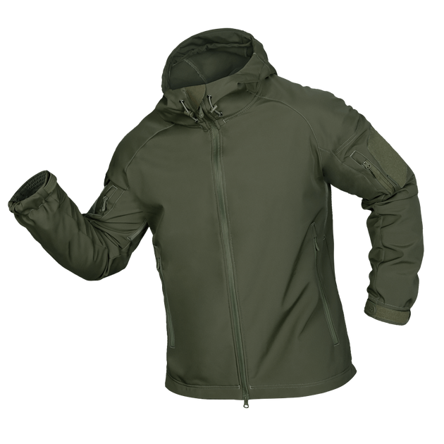 Куртка тактична демісезонна чоловіча для силових структур Stalker SoftShell Олива (7225), L (OPT-34521) - зображення 1