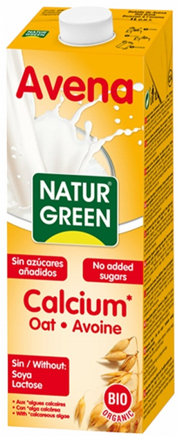 Napój owsiany Naturgreen Avena z Wapniem 1 l (8437002932800) - obraz 1