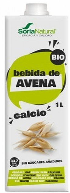 Opakowanie napoju owsianego Soria Natural Bebida De Avena Con Calcio z Wapniem 6 x 1 l (8422947900120) - obraz 2