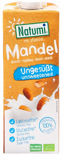 Napój migdałowy Natumi Unsweetend Organic Almond Drink 1 l (4038375025928) - obraz 1