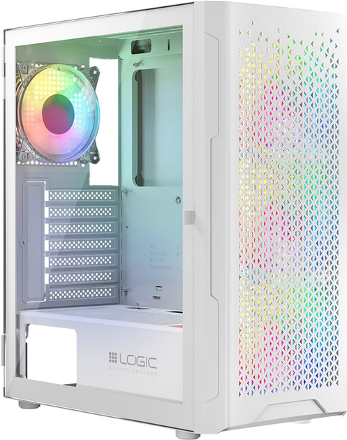 Obudowa komputerowa Logic Concept Aramis Mesh+Glass ARGB fans 4x120 mm White (AT-ARAMIS-20-0000000-0002) - obraz 2