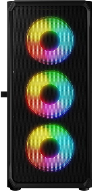 Obudowa komputerowa Logic Concept Portos Mesh+Glass ARGB fans 4x120 mm Black (AT-PORTOS-10-0000000-0002) - obraz 3