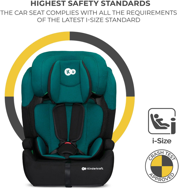 Fotelik samochodowy Kinderkraft Comfort Up i-Size Green (KCCOUP02GRE0000) - obraz 12