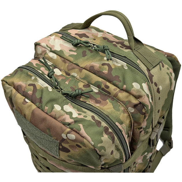 Рюкзак тактичний 40 літрів полікордура Мультикам (olive) MELGO армійський, штурмовий - зображення 2