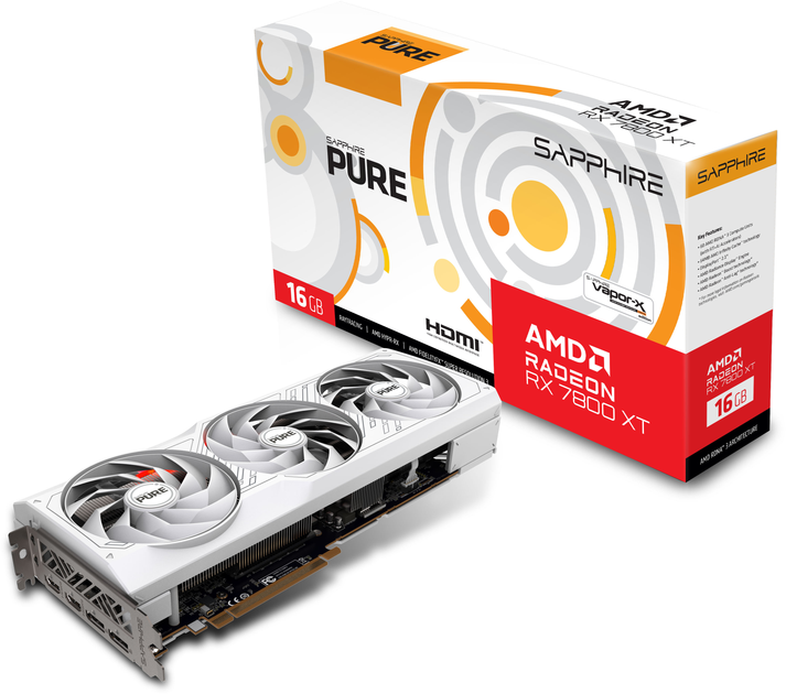 Відеокарта Sapphire PCI-Ex Radeon RX 7800 XT PURE 16GB GDDR6 (256bit) (2475/19500) (2х HDMI, 2x DisplayPort) (11330-03-20G) - зображення 7