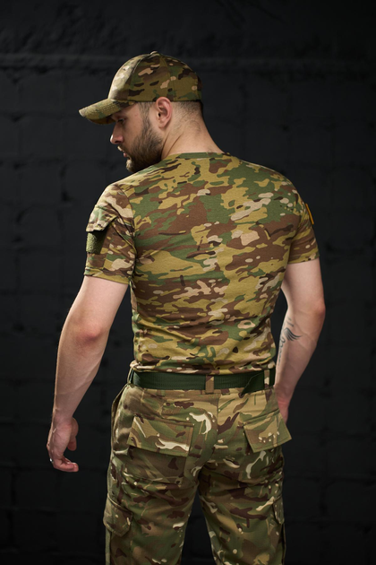 Тактична футболка з липучками на грудях та плечах L - зображення 2