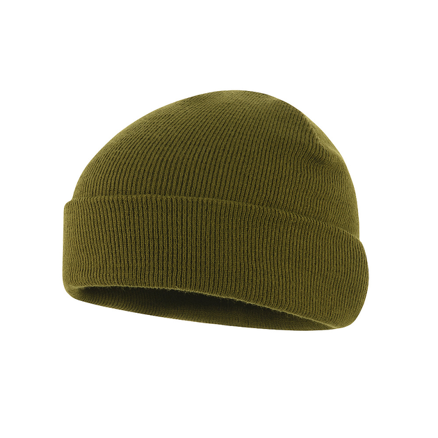 M-Tac шапка тонка в'язка 100% акрил Olive, бойова шапка, зимова шапка, тактична шапка олива, в'язана шапка - зображення 2