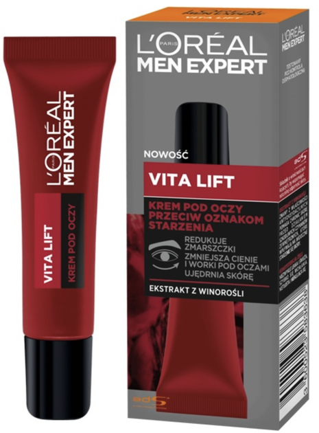 Krem pod oczy L\'Oreal Men Expert Vita liftingującyujący przeciw oznakom starzenia 15 ml (3600523583638) - obraz 1