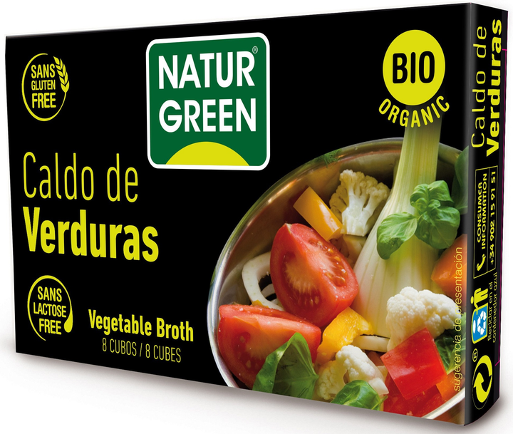 Przyprawa do bulionu warzywnego NaturGreen 8 x 10.5 g (8437007759662) - obraz 1