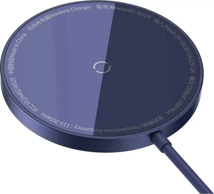 Бездротовий зарядний пристрій Baseus Simple Mini3 Magnetic Wireless Charger 15W CCJJ040205 Purple - изображение 2