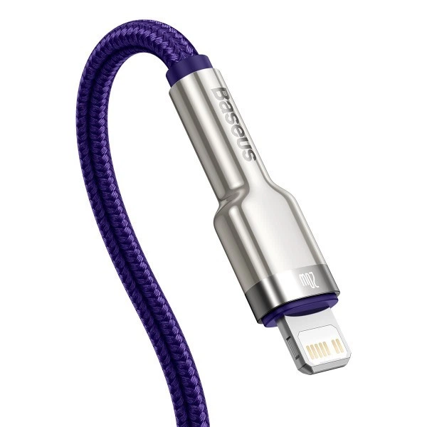 Кабель Baseus Cafule Series Metal Cable Type-C to Lightning PD 20W 1m CATLJK-A05 Purple - изображение 3