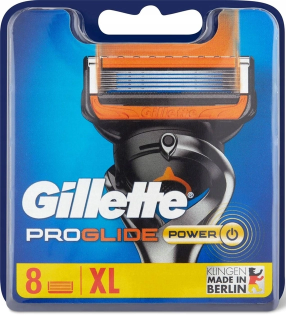 Змінні картриджі (леза) для гоління чоловічі Gillette Fusion5 Proglide Power 8 шт (7702018263936) - зображення 1
