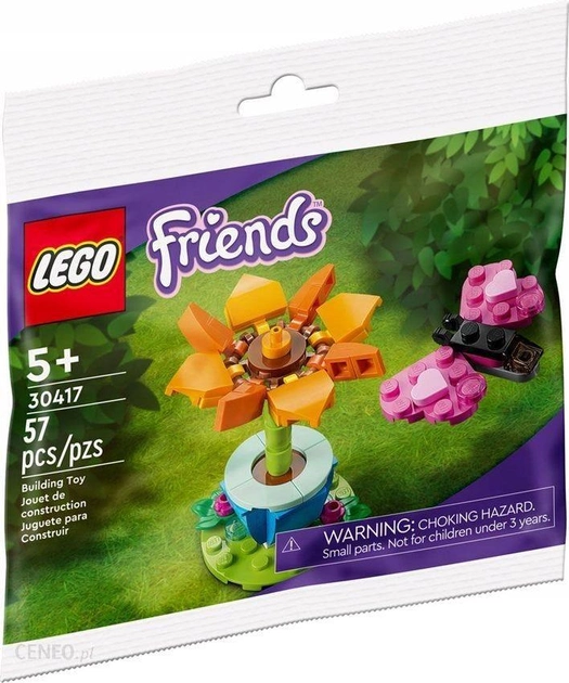 Zestaw klocków Lego Friends Ogrodowy kwiat i motyl 57 części (30417) - obraz 1