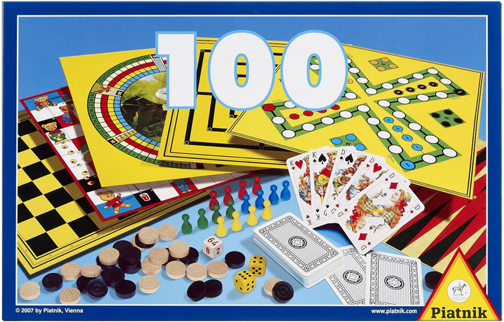 Zestaw gier planszowych Piatnik 100 gier (9001890630644) - obraz 1