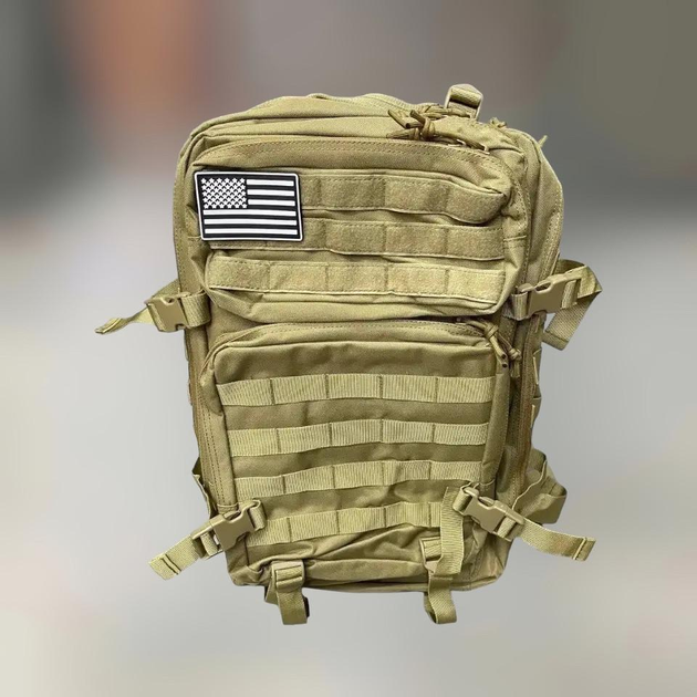 Военный рюкзак 45 л. Yakeda, Койот, тактический рюкзак для военных, армейский рюкзак для солдат - изображение 1