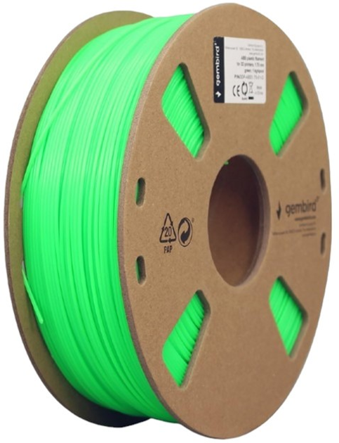 Filament do wkładu Gembird ABS 1.75 mm Żielony (3DP-ABS1.75-01-G) - obraz 1