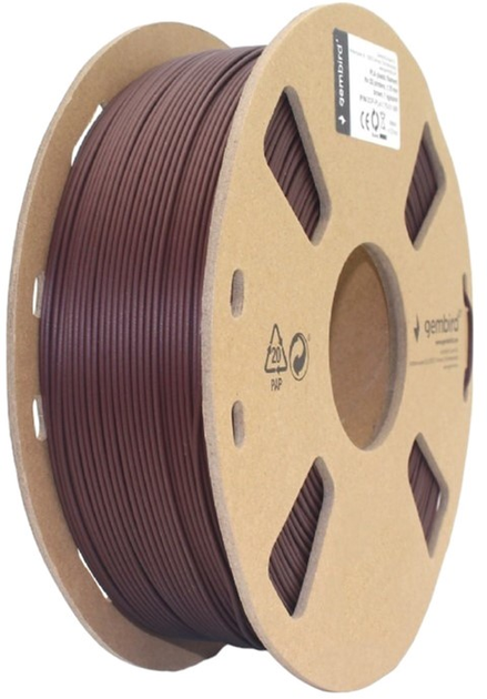 Filament do wkładu Gembird PLA 1.75 mm Brązowy (3DP-PLA1.75-01-BR) - obraz 1