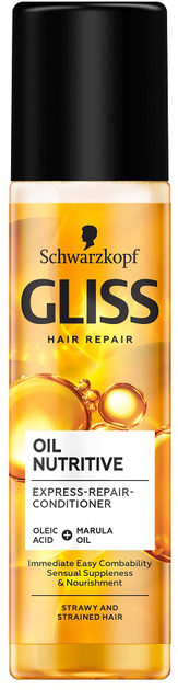 Кондиціонер для волосся Gliss Oil Nutritive Express Repair Conditioner для сухого і виснаженого волосся відновлювальний експрес 200 мл (9000100398701) - зображення 1