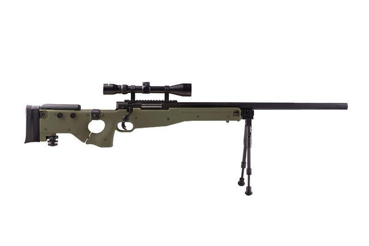 Страйкбольная винтовка снайперская MB08D - с оптикой и сошками - olive [WELL] (для страйкбола) - изображение 2