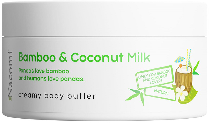 Кремова олія для тіла Nacomi з ароматом бамбука та кокосового молока 100 мл (5901878684987) - зображення 1