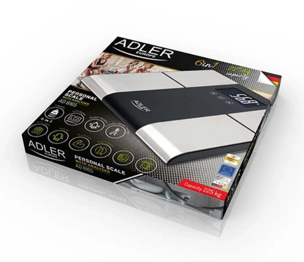 Весы напольные электронные аналитические Adler AD 8165, до 225 кг, с LED-дисплеем (TM015067) - изображение 5