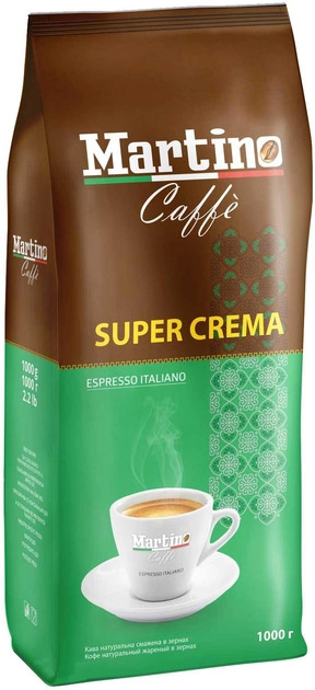 Акція на Кава в зернах Martino Super Crema 1 кг від Rozetka