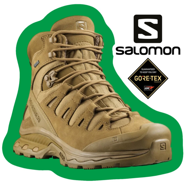Ботинки тактические Salomon Quest 4D GTX Forces 2 Coyote Brown (Койот) UK 6/EU 39.5 - изображение 2