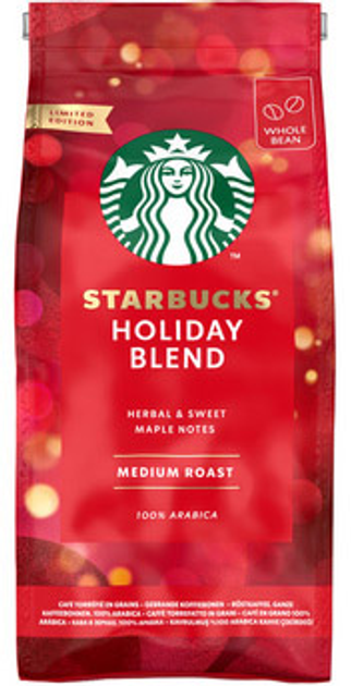 Акція на Кава Starbucks Holiday Blend середнього обсмажування в зернах 190 г від Rozetka