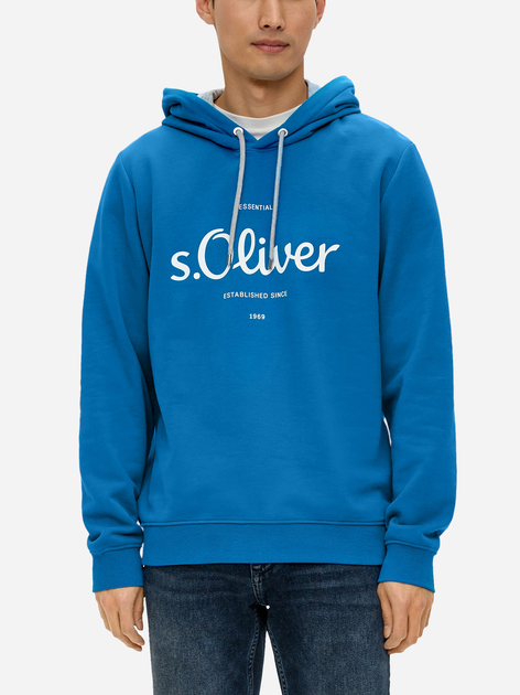 Bluza męska z kapturem s.Oliver Sweatshirt langarm 10.3.11.14.140.2138654-55D1 L Granatowa (4099974735960) - obraz 1